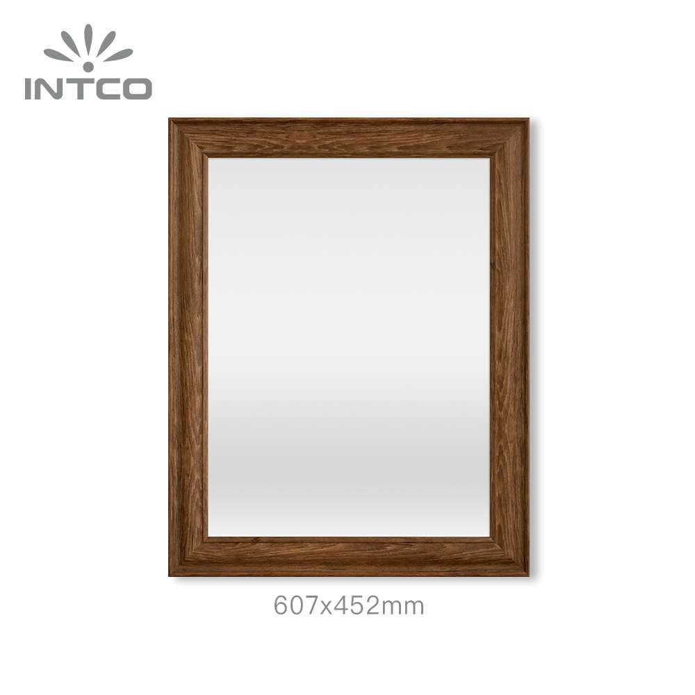 Intco wood rectangle wall mirror